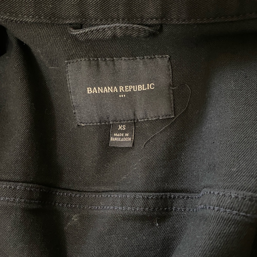 Excellent used condition BR Black denim jacket, XS - Picture 3 of 4
